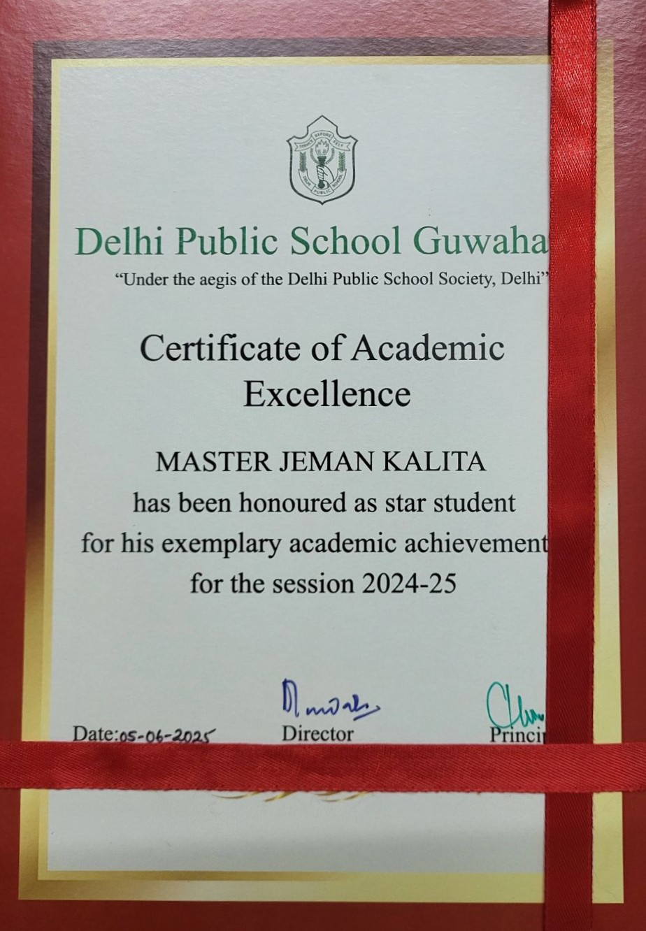 Star Student Certificate